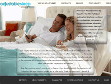 Tablet Screenshot of adjustablesleepstore.com